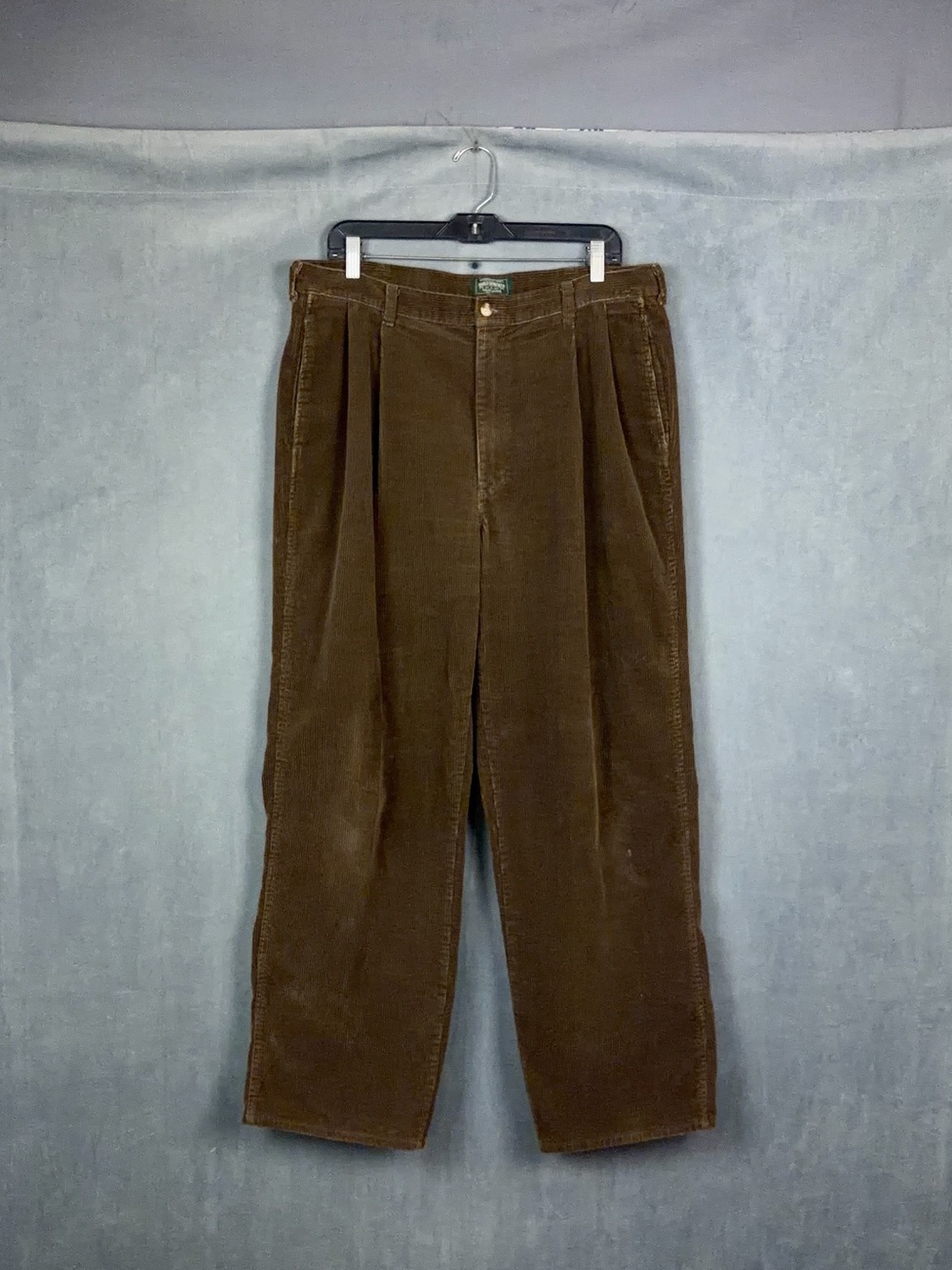 Vintage Polo Country Ralph Lauren Corduroy Pleated Pants Mens Size 34x30 Brown
